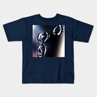 droplet reflections 3d digital art Kids T-Shirt